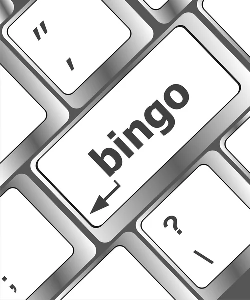 Touche de bingo sur les touches du clavier de l'ordinateur — Photo