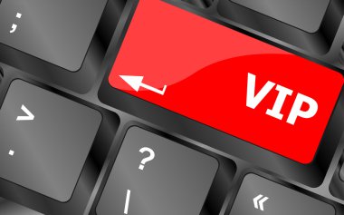 Bilgisayar klavyesinde VIP yazılı düğme tuşları