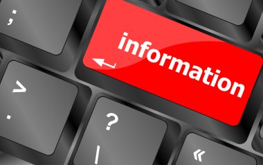 Bilgisayar pc klavye tuşuna ait bilgi kelimesi