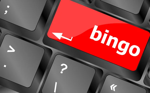 Przycisk bingo na klawiszach klawiatury komputera — Zdjęcie stockowe