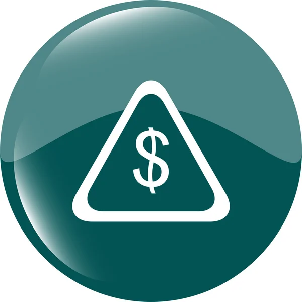 Nuvem ícone web com dólares sinal de dinheiro — Fotografia de Stock