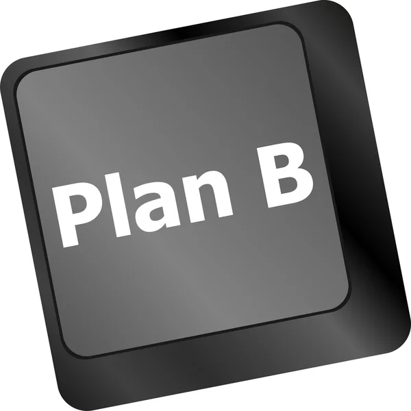 Clé du plan B sur le clavier d'ordinateur - concept d'entreprise — Photo