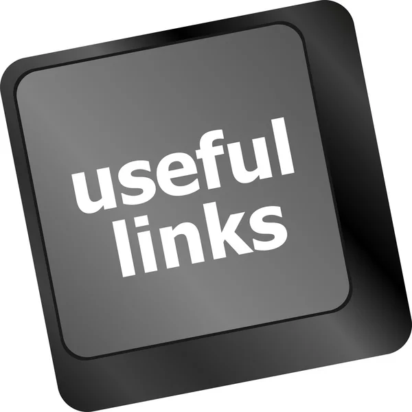 Useful links keyboard button - business concept — Stock Photo, Image