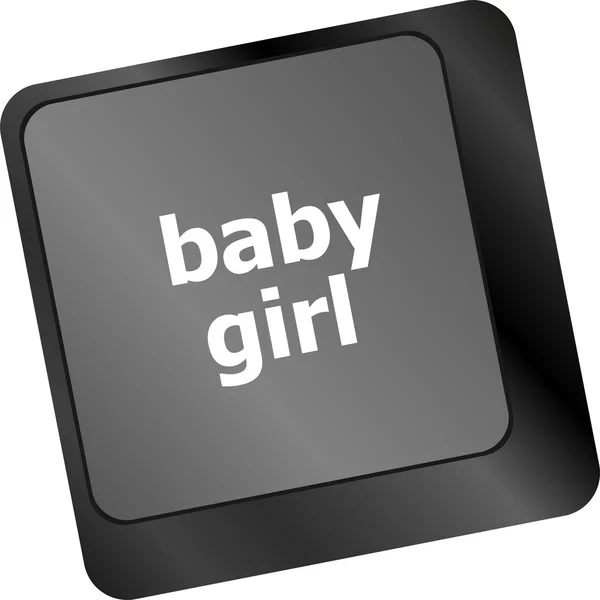 Toetsenbord toetsenbord knop - baby meisje — Stockfoto