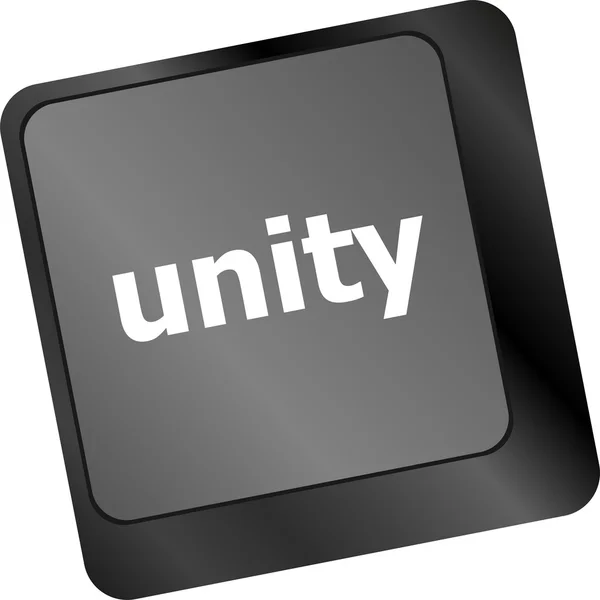 Unity word on computer keyboard pc key — Stock Photo, Image