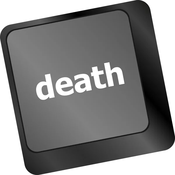 Death button on computer keyboard pc key — Stock Photo, Image