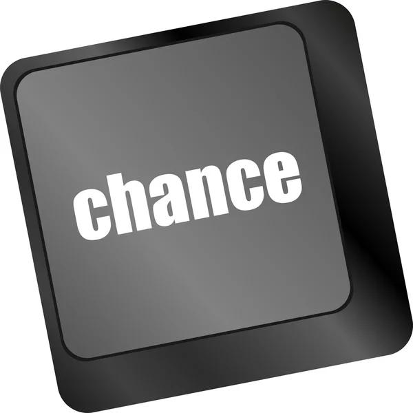 Chance button on computer keyboard key — Stock Photo, Image