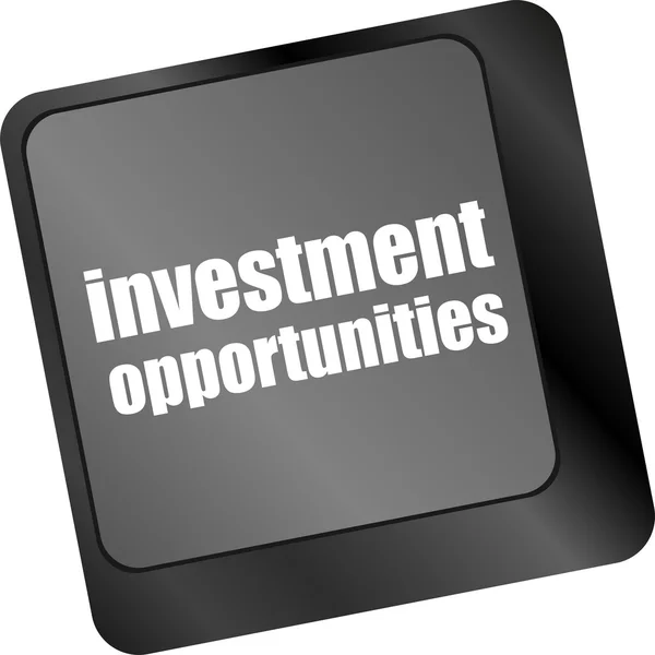 Investera eller investera koncept, med ett meddelande på enter nyckel eller tangentbord. — Stockfoto