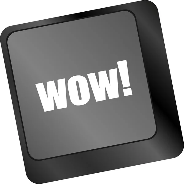 Wow button on computer keyboard key — Stock Photo, Image