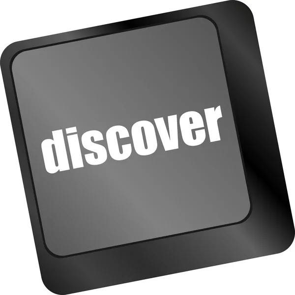 Word discover on computer keyboard key — Stock Photo, Image