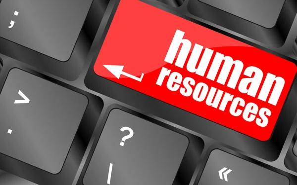 Human resources knop op de computer toetsenbord sleutel — Stockfoto