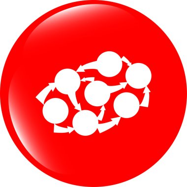 Yuvarlak Siyah Düğme Koleksiyonundaki Grafik Simgesi