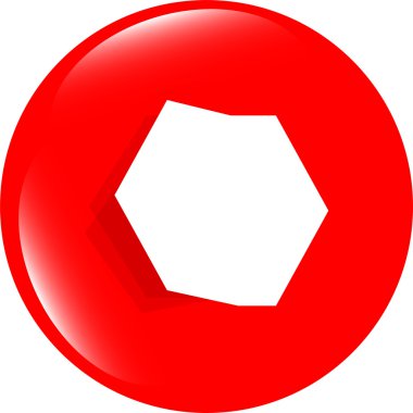 Tasarım için web düğmeleri, boş beyaz kağıtlı simge