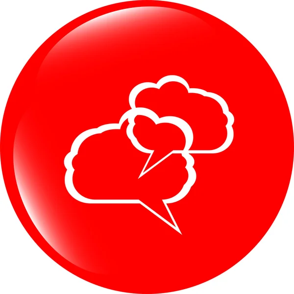 Кнопка "облако" на иконке веб выделена белым цветом — стоковое фото