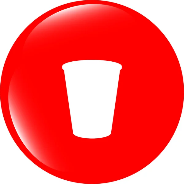 Coffee cup icon web button — Stock Photo, Image