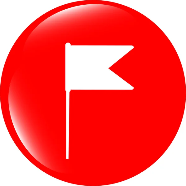 Flaga znak internetowy przycisk ikona — Zdjęcie stockowe