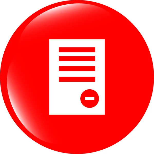 Ícone de sinal de arquivo de texto. Excluir símbolo de documento de arquivo — Fotografia de Stock