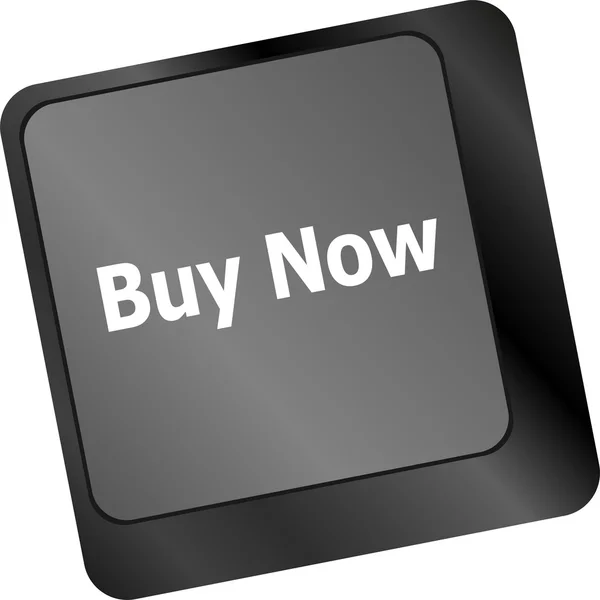 Ikona koupit nyní klávesnice - obchodní koncept — Stock fotografie