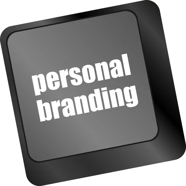 Persoonlijke branding op toetsenbord toetsenbord toets — Stockfoto