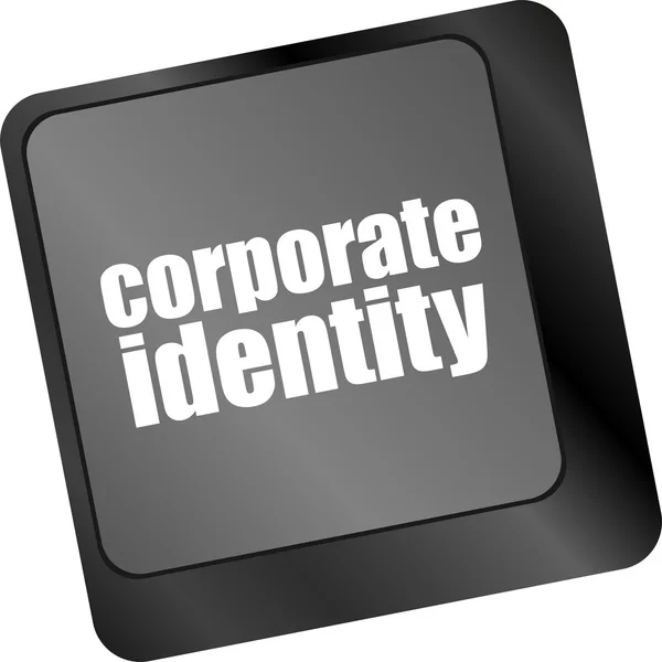 Tlačítko firemní identity na klávesnici počítače — Stock fotografie
