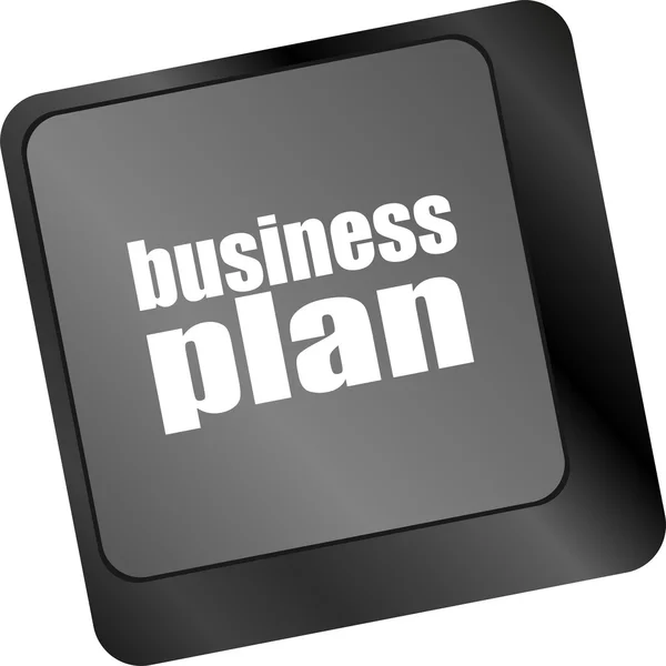 Business plan button on computer keyboard key — Stock Photo, Image