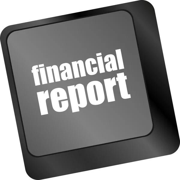 Finansal rapor düğmesi olan klavye anahtarı — Stok fotoğraf