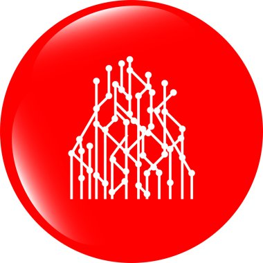 Modern bilgi şablonu. Web simgesi düğmesi