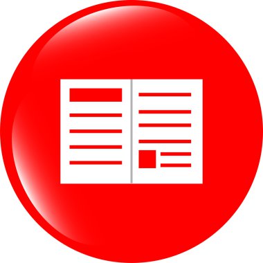 Günlük haber etiketi, web simgesi düğmesi