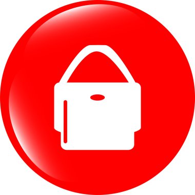 Alışveriş poşeti simgesi web düğmesi