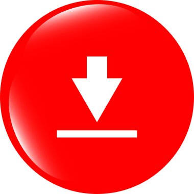 Simge indir. Gönderme düğmesi. Sembolü yükle. Modern UI web sitesi düğmesi