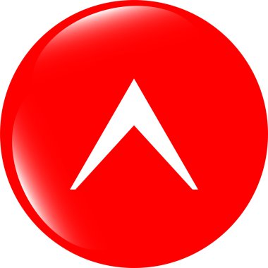 Web simgesindeki soyut işaret. Web düğmesi. beyaz üzerine izole