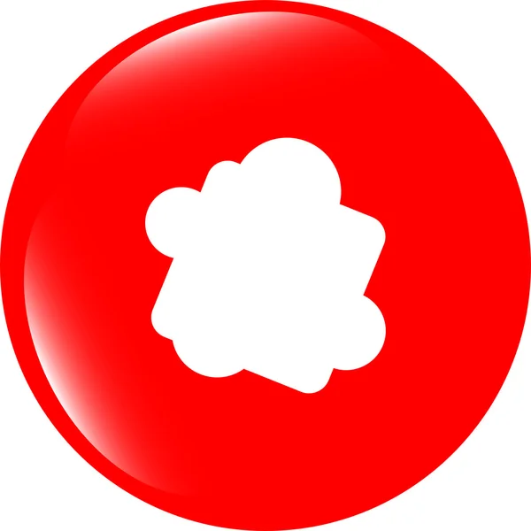 Icono de botón web de nube brillante —  Fotos de Stock