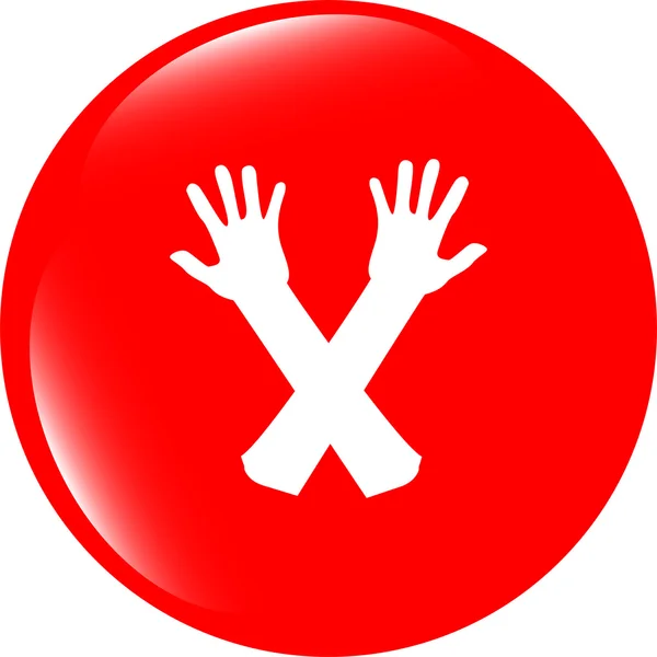 Web button hand icon on white — Stock Photo, Image