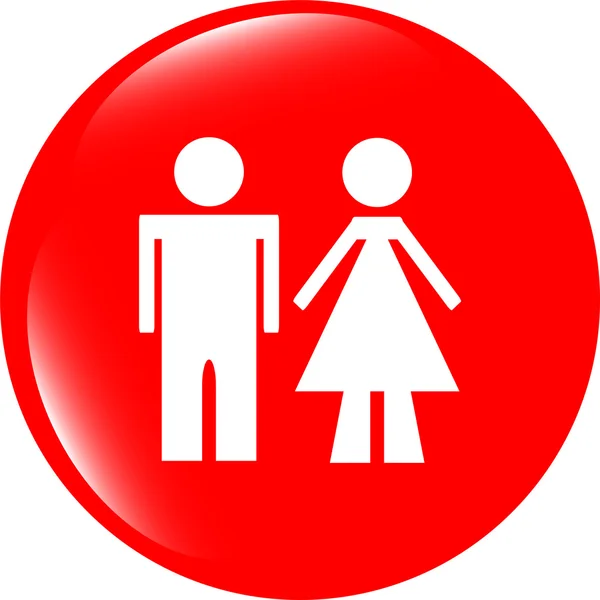 Pictogram toilet knop, Man en vrouw — Stockfoto