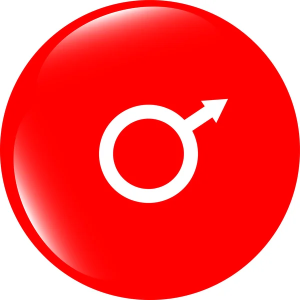 Sexo web icono brillante, botón web aislado en blanco — Foto de Stock