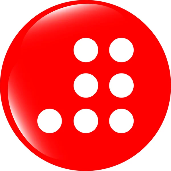 Lege witte abstracte cirkels op web knop (pictogram) geïsoleerd op wit — Stockfoto