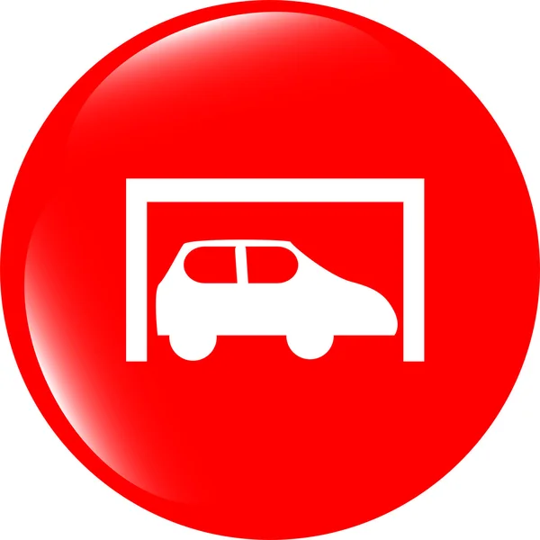 Carro ícone botão elementos de design isolado no branco — Fotografia de Stock