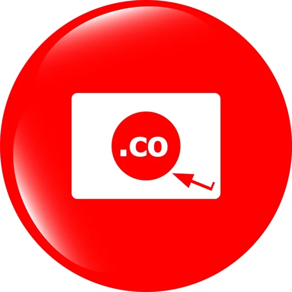 Teckenikonen för domän CO. Toppdomänsymbol för internet — Stockfoto