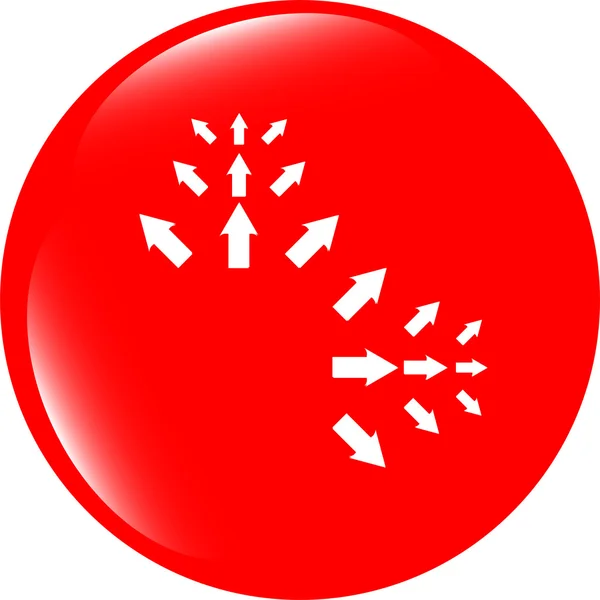 Arrow sign icon set. Forma de círculo simple botón de Internet — Foto de Stock