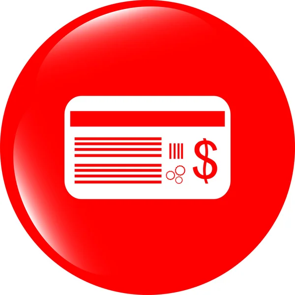 Cartão de visita de plástico com dólares usd sinal ícone. botão web — Fotografia de Stock