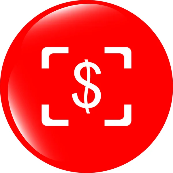 Wisselkoerspictogram. Valuta converter symbool. Geld label. Glanzende knop. Moderne UI website knop — Stockfoto