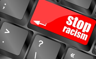 stop ırkçılık kavramı klavye tuşları ile
