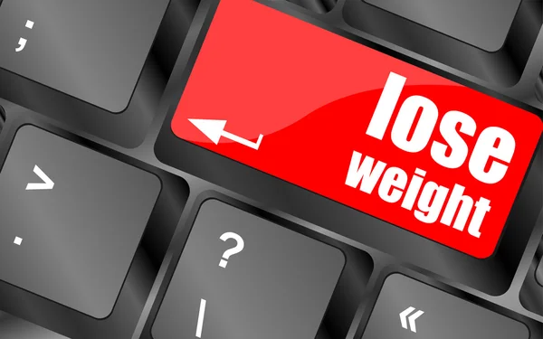 Lose weight on keyboard key button — Stock Photo, Image