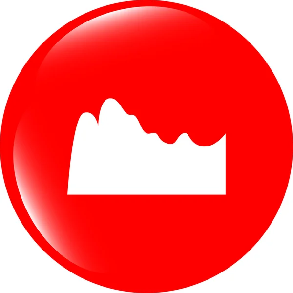 Berg auf Hochglanz-Web-Symbol isoliert auf weißem Hintergrund — Stockfoto