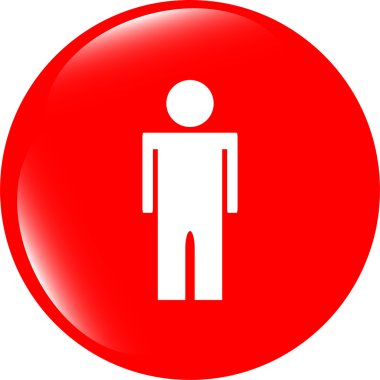 İçinde adam olan simge düğmesi