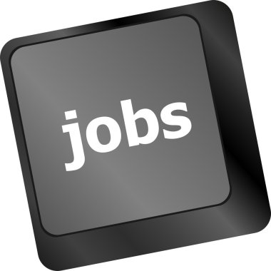 JoB ile bilgisayar klavyesi anahtar - iş konseptini girin