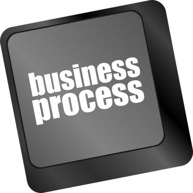 İş süreci düğmesi olan klavye anahtarı, iş konsepti