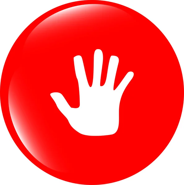 Kéz ikon a web gombon — Stock Fotó