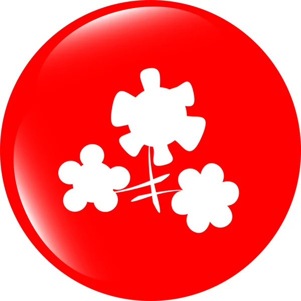 Flower app web glossy icon button — Stock Photo, Image