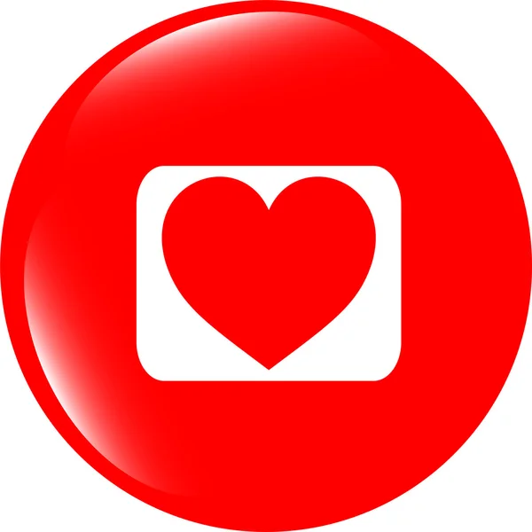 Amor corazón icono botón signo — Foto de Stock